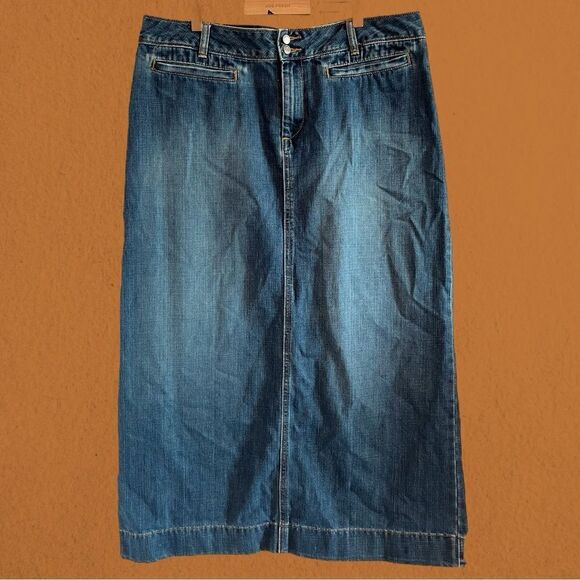 90s vintage old navy maxi denim skirt - Picture 1 of 9
